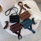 Women's Flap Crossbody Bag PU Leather Messenger Bag