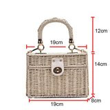 Straw Shoulder Bag Woven Messenger Beach Tote Handbag WLHB2369
