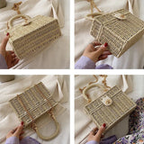 Straw Shoulder Bag Woven Messenger Beach Tote Handbag WLHB2369