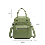 Vintage Leather Backpack Crossbody Bag Star Style WLHB2460