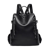 Multifunction Female Backpack PU Leather Shoulder Bag