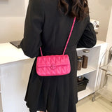 Quilted Chain Shoulder Bag Crossbody PU Messenger Bag