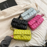 Quilted Chain Shoulder Bag Crossbody PU Messenger Bag