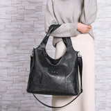 Retro Vintage Tote Bag Rivets Shoulder Bag Classic Crossbody Handbag