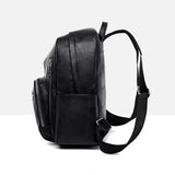 Vintage PU Leather Women Backpack Large Capacity Ladies School Bags