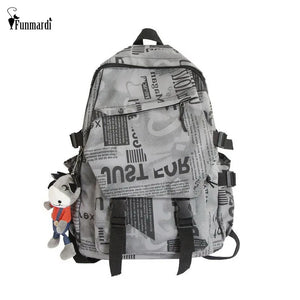 Waterproof Nylon School Backpack Men Women Travel Bags