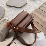 Vintage Retro Shoulder Bag Large Square Messenger Handbag