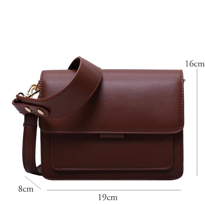 Vintage Retro Shoulder Bag Large Square Messenger Handbag