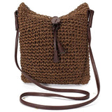 Women's Shoulder Straw Beach Travel Bag