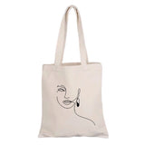 Abstract Graphic Canvas Tote Bag for Women
