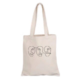 Abstract Graphic Canvas Tote Bag for Women