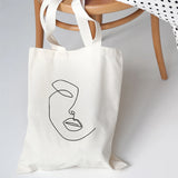 Abstract Graphic Canvas Tote Bag for Women