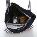 Canvas Embroidered Shoulder Handbag Women Messenger Bag