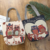Canvas Embroidered Shoulder Handbag Women Messenger Bag