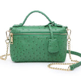 Elegant Ostrich Leather Clutch Tote Shoulder Bag