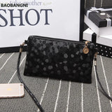 Laser Pu Crossbody Shoulder Bag for Women Golden Silver Clutch Zip Bag