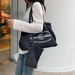 Fashion Canvas Bag Women Large Shopping Bag High Canvas Shoulder Bags