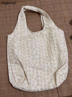 Fairy Canvas Floral Shoulder Bags Women Large Capacity Shopping Totes