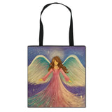 Fairy Love Angel Print Tote Bag Women Shoulder Bag Travel Handbag