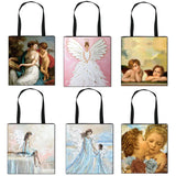Fairy Love Angel Print Tote Bag Women Shoulder Bag Travel Handbag