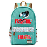 Fairy Tail Canvas Backpack Unisex Student Zip Cartoon Schoolbag