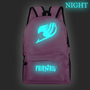 Fairy Tail Teens Luminous Backpack Travel Shoulder Rucksack