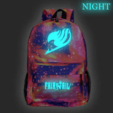 Fairy Tail Teens Luminous Backpack Travel Shoulder Rucksack