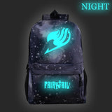 Fairy Tail Teens Luminous Backpack Travel Shoulder Rucksack