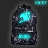 Fairy Tail Teens Luminous Backpack Travel Shoulder Rucksack