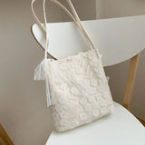 Fairy Women Lace Shoulder Bag Large Capacity Bucket Bags
