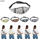 Faleto Fanny Pack Snakeskin Print Waist Bag Music Travel Hip Pack