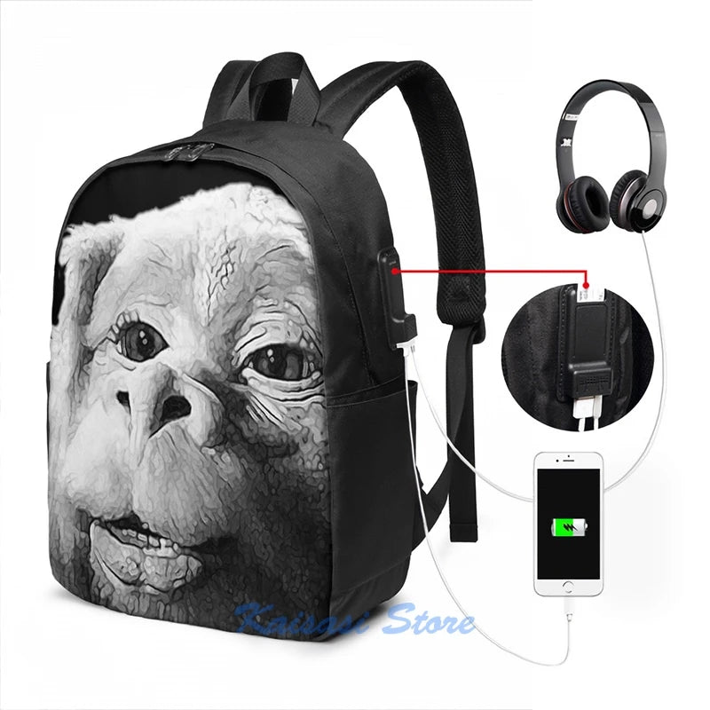 Falkor Luck Dragon USB Charge Backpack Cosmetic Travel Bag