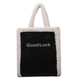 Lambswool Corduroy Women Crossbody Messenger Shoulder Bag Embroidery Handbag