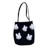 Corduroy Shoulder Bag Female Cartoon Japanese Ins Handbag