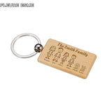 Family Love Keychain Engraved Family Name for Parents Children Gift