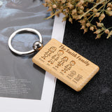 Family Love Keychain Engraved Family Name for Parents Children Gift