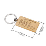 Family Love Keychain Engraved Family Name for Parents Children Gift