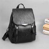 Women High Leather Backpack Casual Shoulders Bag