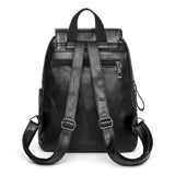 Women High Leather Backpack Casual Shoulders Bag