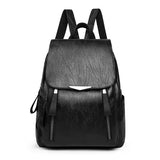 Women High Leather Backpack Casual Shoulders Bag