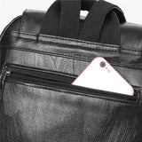 Women High Leather Backpack Casual Shoulders Bag