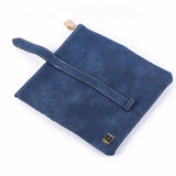 Famous Long Purse Two Fold Women Wallets Drawstring Nubuck Leather