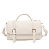 Square Tote Bag PU Leather Women's Shoulder Messenger Bag