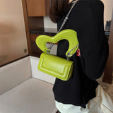 High Leather Mini Flap Chain Crossbody Bag