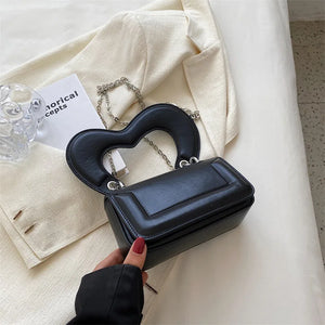 High Leather Mini Flap Chain Crossbody Bag