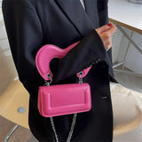 High Leather Mini Flap Chain Crossbody Bag