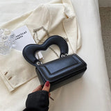 High Leather Mini Flap Chain Crossbody Bag