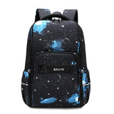 Starry Sky Print School Bag for Teen Boys & Girls Waterproof Space Backpack