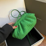 Women's Cloud Bag Soft Cotton Shoulder Messenger Stripe Travel Purse