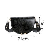 Pu Leather Women Crossbody Bags Crocodile Purse Shoulder Side Bags